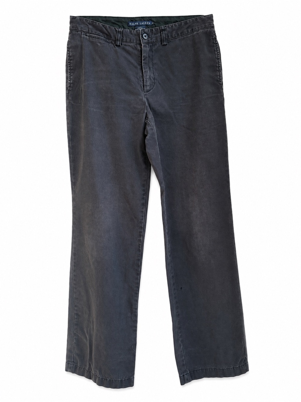 Ralph Lauren Women’s Black Cotton Straight Leg Chino Pants Size 2